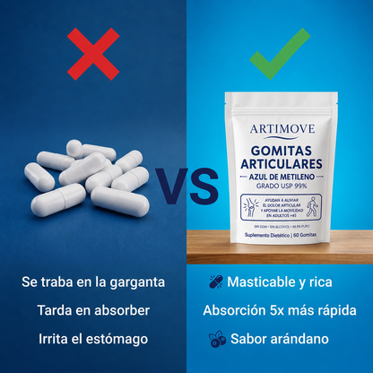 GOMITAS DE AZUL DE METILENO